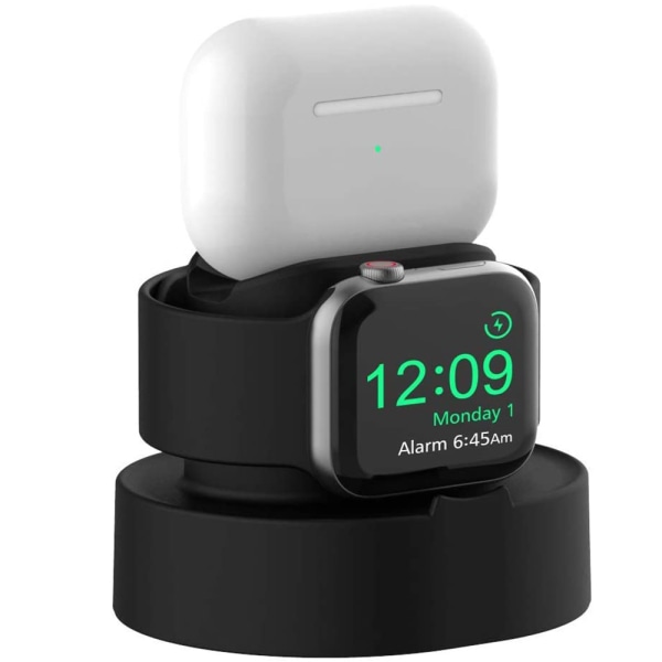 För Apple Watch laddare - Watch AirPod Charging Stand Holder Dock kompatibel med Apple Watch Series 4/3/2/1（44mm/42mm/4
