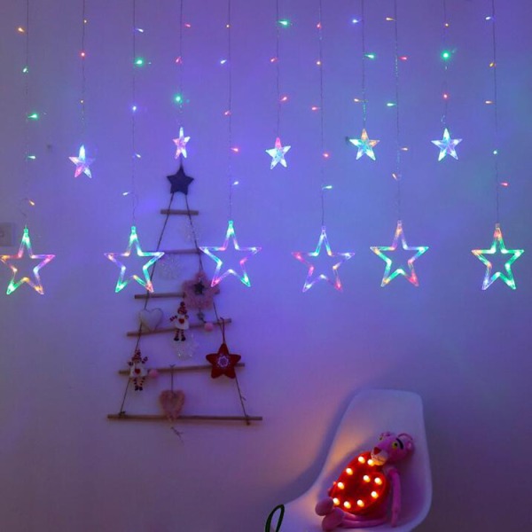 led five pointed star curtain light star curtain light holiday de