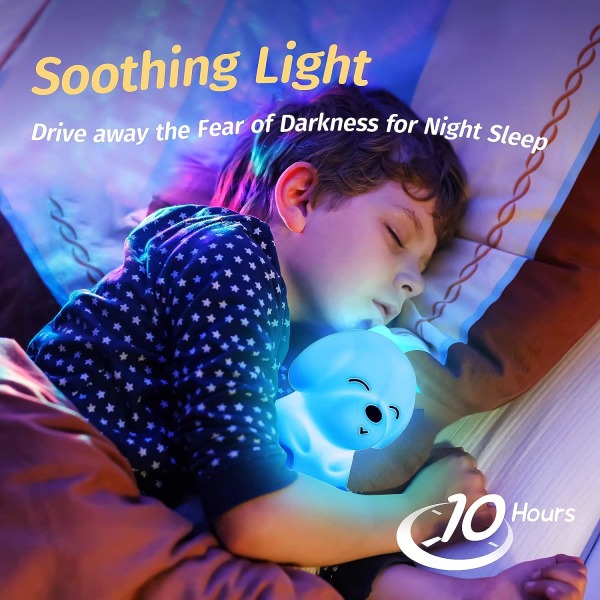 Söt nattlampa för barn, 16 färger nattlampa för barn, rek