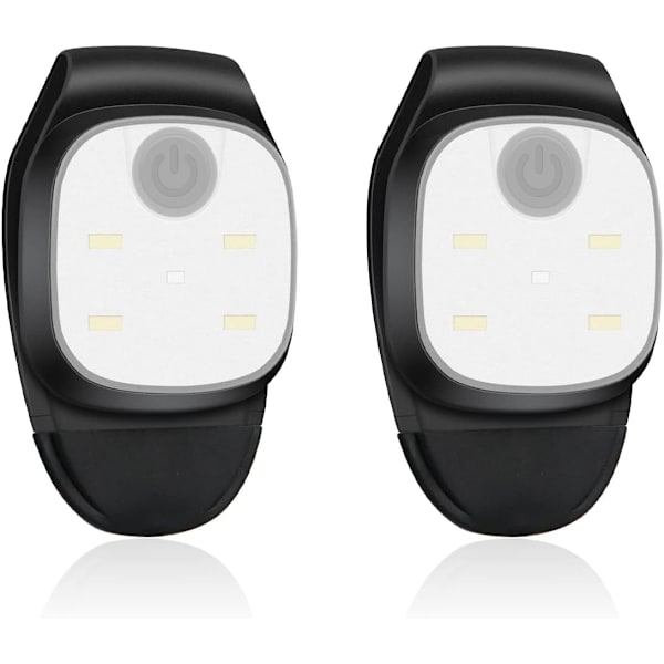 LED Hodelykt Brystlys 2 Stykker Løpelykt med 4 Lysmoduser