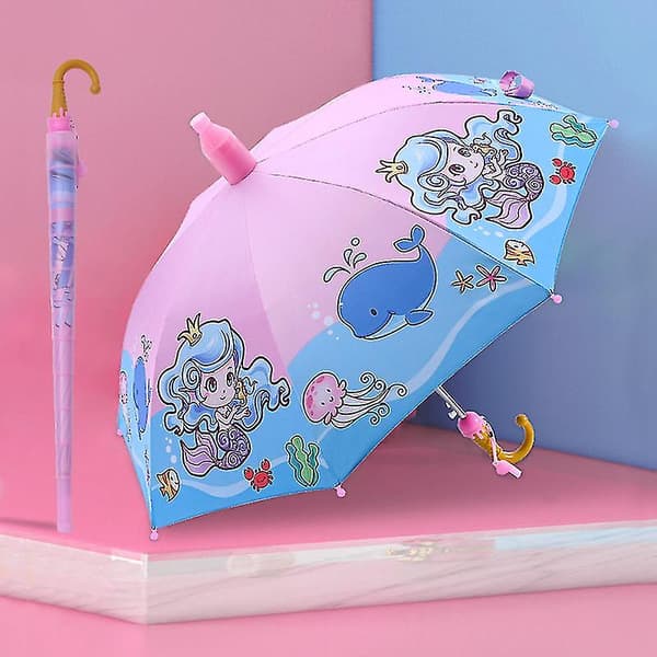 Dww-barnparaply, Barnparaply för pojkar, Barnparaply med 3D-tryck Ca DXGHC