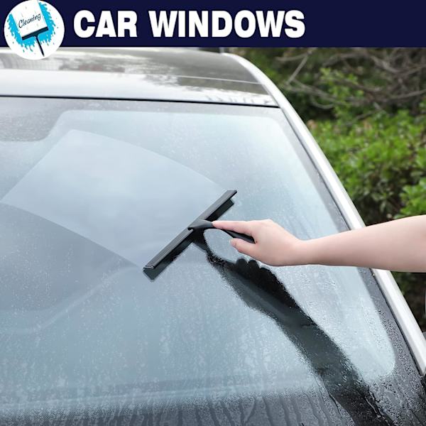 Dusj-squeegee, 10 tommer, stripeløs, matt svart squeegee, allsidig