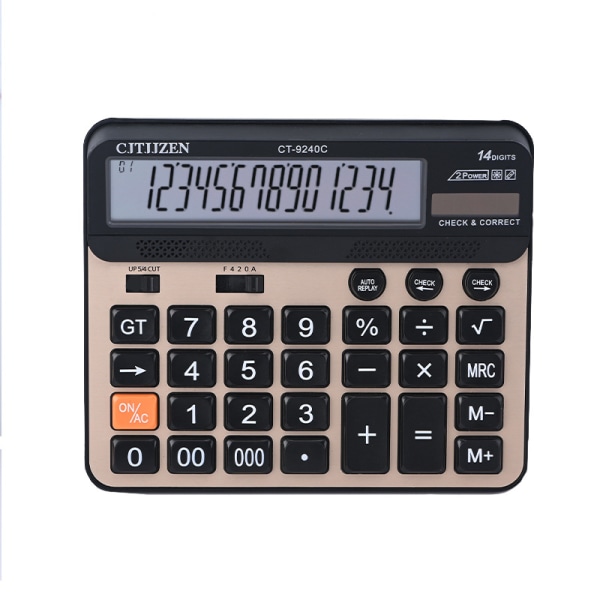 Lommeregner 14 Cifre LCD Display Standard Funktion Desk Lommeregner