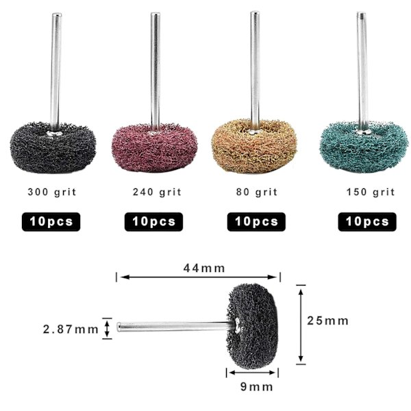 Borrpoleringsset, 25mm Slipande Poleringstillbehör Rotations T