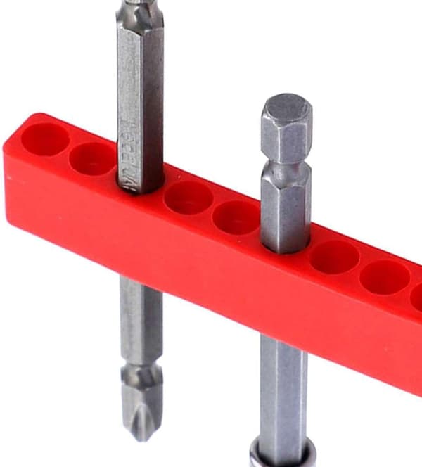 5-pack 12-håls Bitshållare Bitsförvaringsremsa Hexskaft Skruvmejsel C