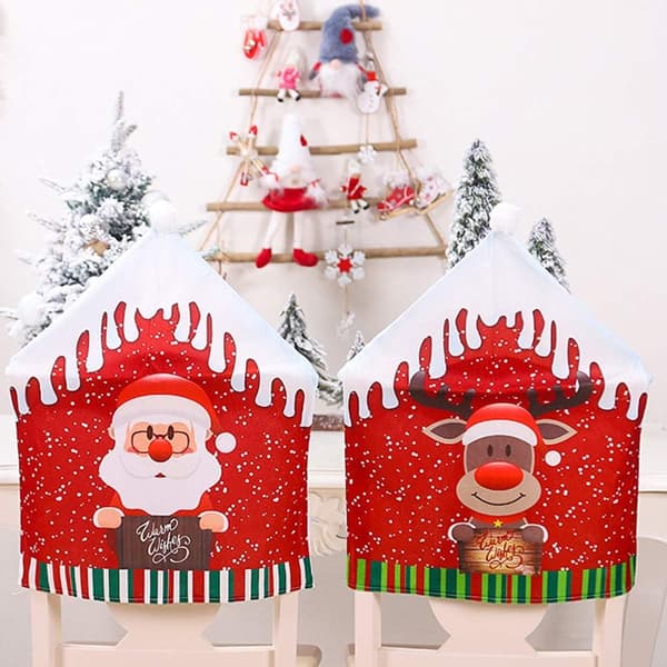 3-pack Julstolsöverdrag 60 x 46 cm Tomte Snögubbe M DXGHC