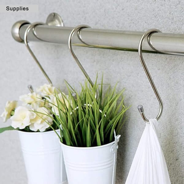 30-pack 9 cm S-formade hängande krokar för kök, badrum, sovrum