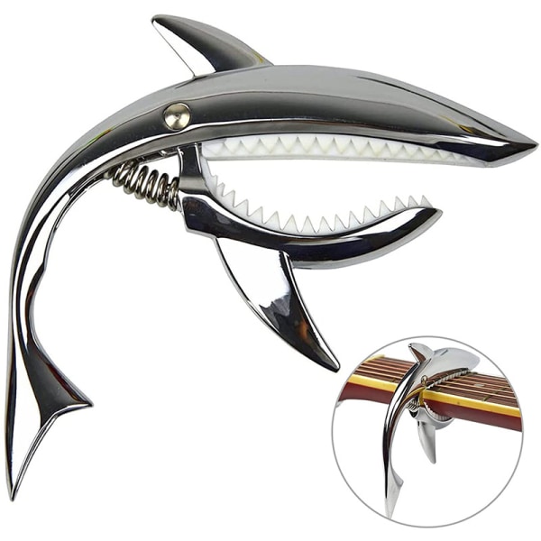 Gitar klips i sinklegering, hai-formet gitarramme, for akustisk gitar