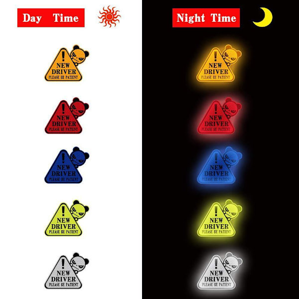 10 stk. 4,5*6 tommer Nye Fører Stickers Bil, Student Fører Sjove Veh