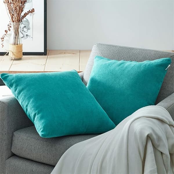 Dewenwils Set med 2 Kuddfodral 40x40cm Dekorativ Chenille DXGHC