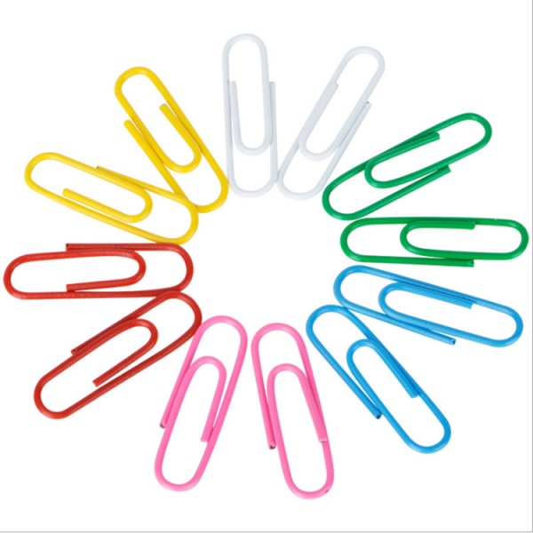 200 fargede binders – plast, 28 mm (tilfeldig farge)