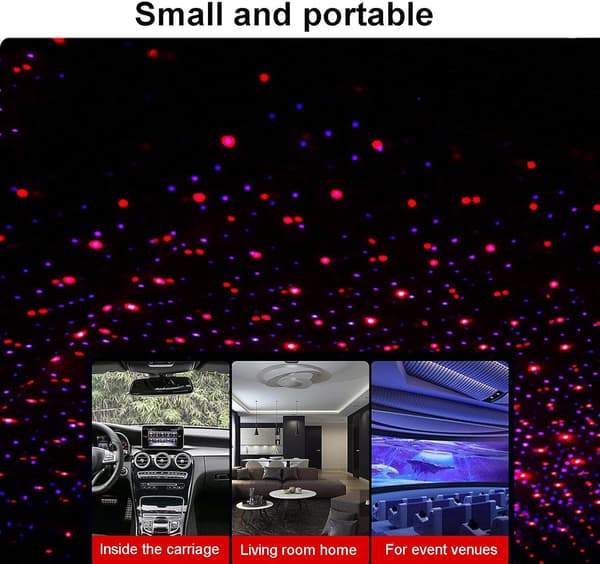 Mini LED Projektionslampe Stjerne Nat, Natlys Projektor Stjernet