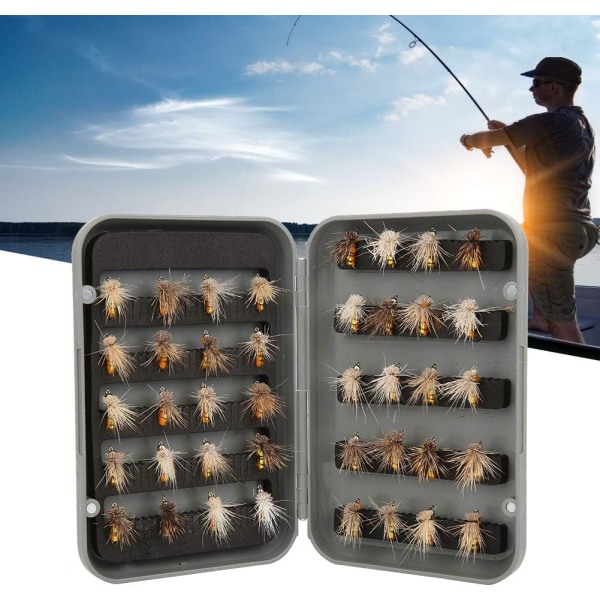 Kit för flugfiskeflugor, 40 st fiskedragspaket Flugfiskeutrustning