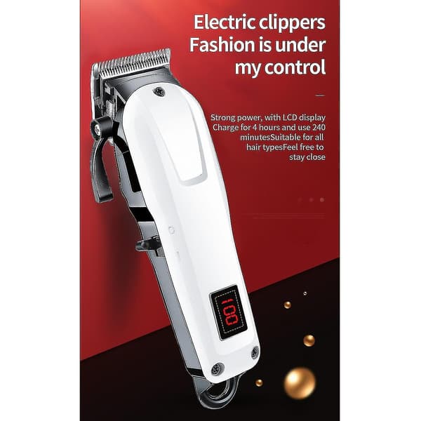Professionell Hårklippare Män Elektrisk Trimmer Digital Display DXGHC