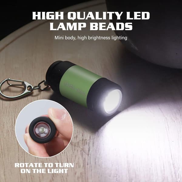 6 stk. mini lommelygter til børn, mini LED-lommelygte, USB-opladelig
