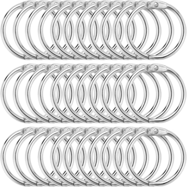100 stk. Hængsleringe 25mm Metal Binder Ringe til Notesbog Scr DXGHC