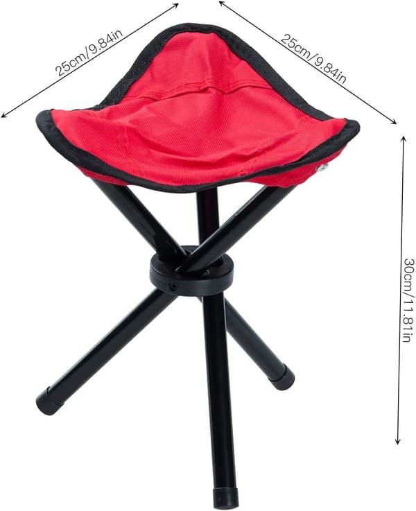 3-benet Canvas Foldbar Bærbar Tripod Stol til Vandreture, Camping DXGHC