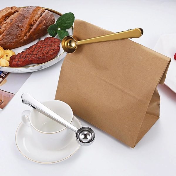 2 stycken kaffemåttsskedar, 2 i 1 kaffemåttssked DXGHC