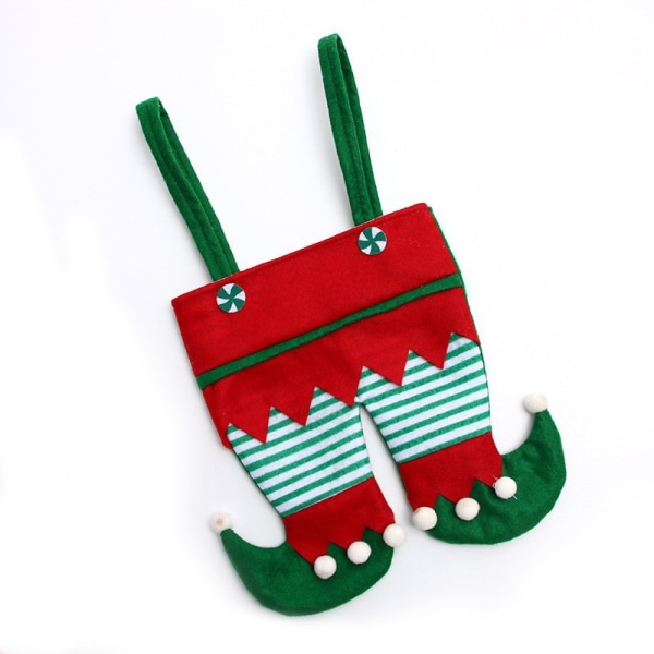 Juldekorationer Grön fot-tomte-påse Ny godispåse