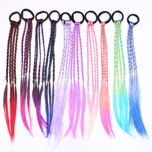 10stk Girls Hair Extensions Accessories -Farverige Parykker Skønhedshår