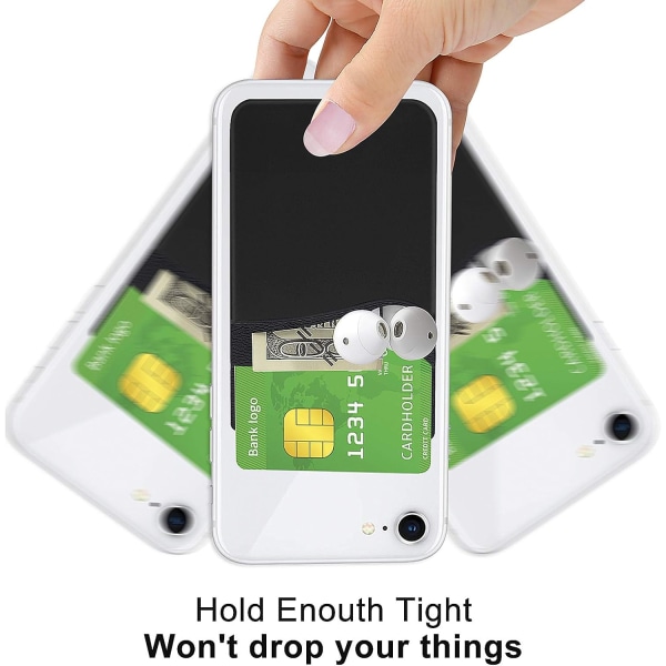 3 st Telefonplånbok, Telefonkortshållare Stick On Silikon Kredit Ca