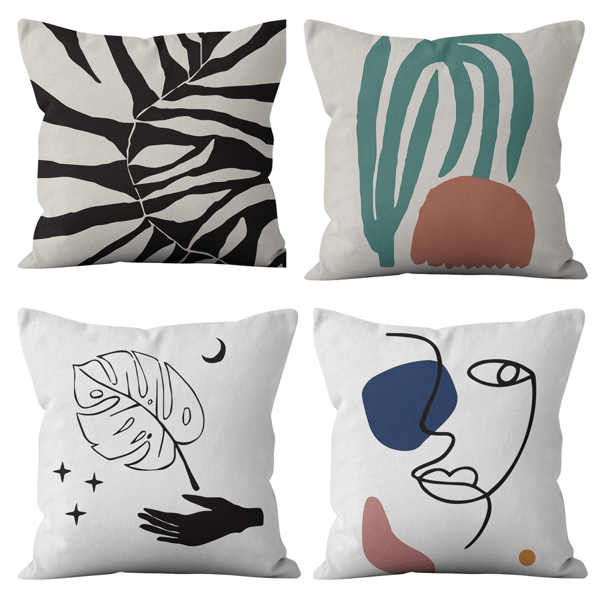 Putetrekk 45 X 45 Cm, polyester Abstrakt Blomst Putetrekk W