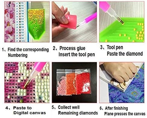 5D DIY Diamantmålning Korsstygn Craft Kit, Diamantmålning K