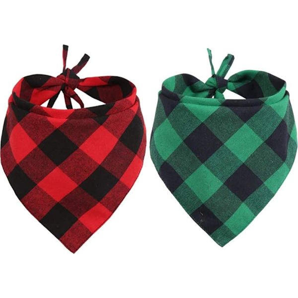 2-pack hundhalsdukar, julmönster, triangulära halsdukar, tillbehör