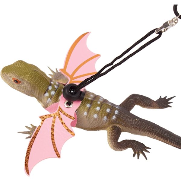 Lizard Sele Harness, 3 Størrelser Læder Ving Lizard Sele med De