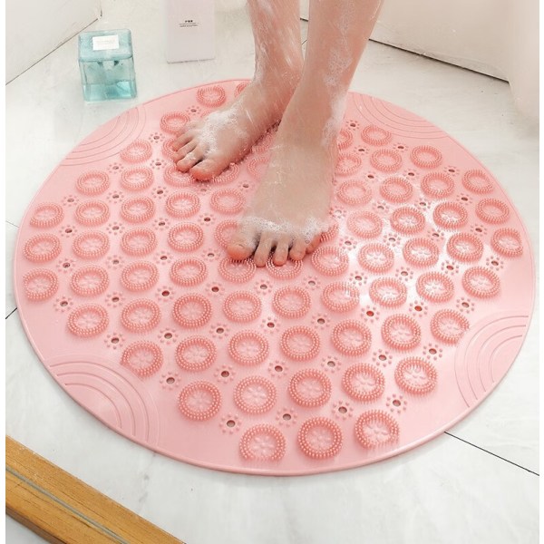 PVC rundt badeværelse anti-skridmåtte husholdning brusebad hydrofobi