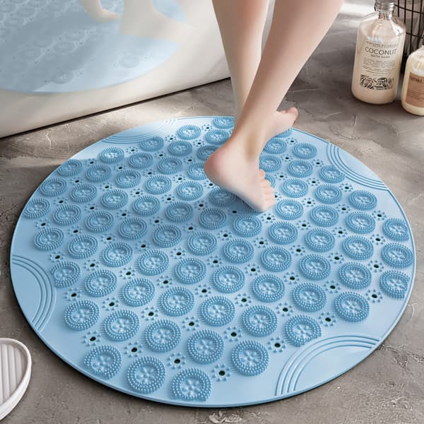 PVC Rund Massasje Badematte Antislipp Dusjmatte Badmatte Machi