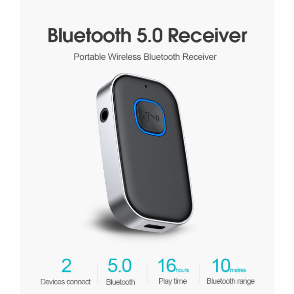 Bluetooth 5.0 -vastaanotin, 3,5 mm Aux Jack Bluetooth -sovitin Builla