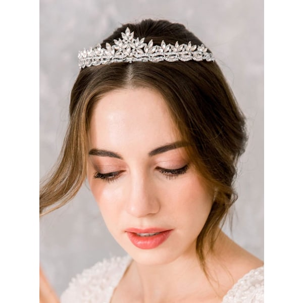 Rhinestone Bröllop Tiara för Brud & Blomsterflickor - Prinsessa Tia