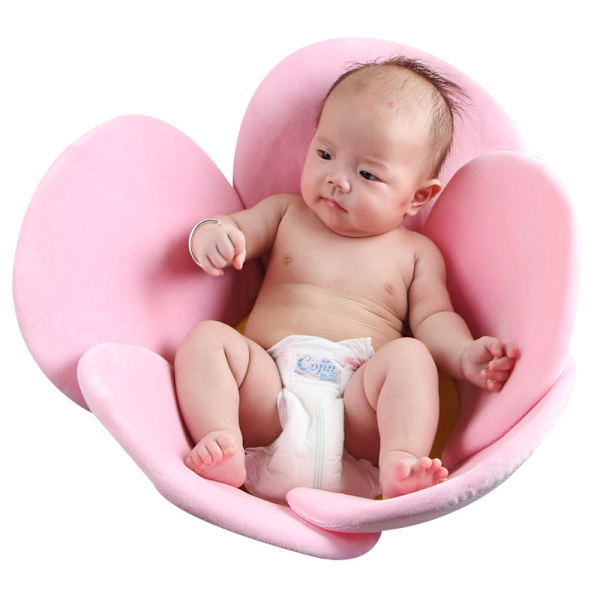 Blommigt Babybadstöd, Komfort Mjukt Blommigt Bad för Spädbarn