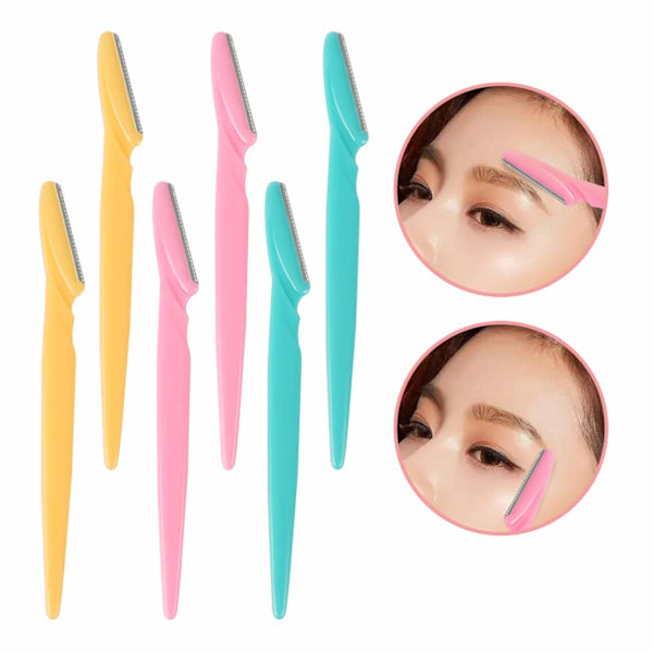 3-pack ögonbrynsrakhyvlar Multifunktionellt Exfolierande Dermaplaning Verktyg Fa