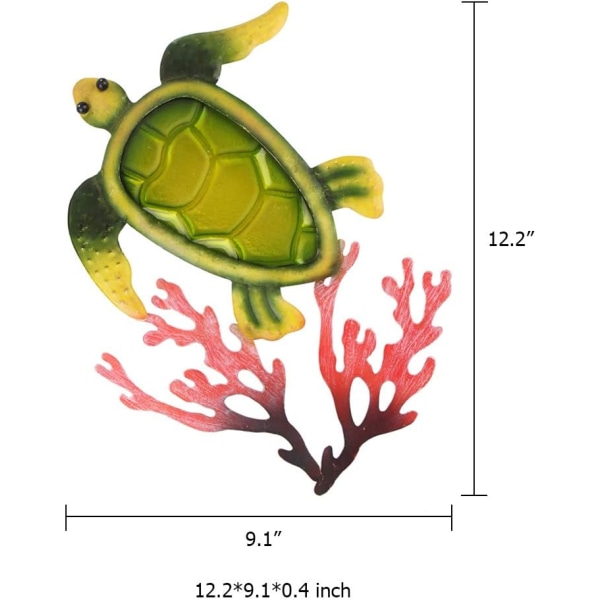 Dewenwils Ocean Series Blå Sköldpadda Inomhus Glas Hängande Vägg DXGHC