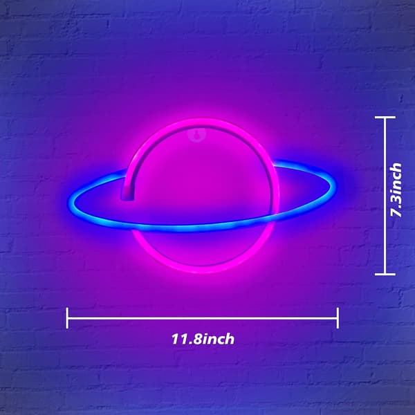 Planet Led Neonlys Neonlys Skilt til Væggen USB eller Batteri