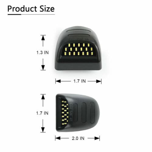 2× Hvid LED Nummerpladelys Sæt Til Silverado GMC Sierra 150