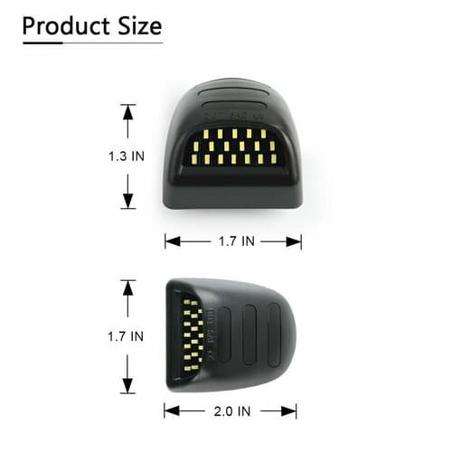 2× Hvit LED Nummerplate Lyssett For Silverado GMC Sierra 150
