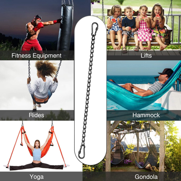Kæde, hængekøjestol kædeophængningssæt med to beslag, indendørs