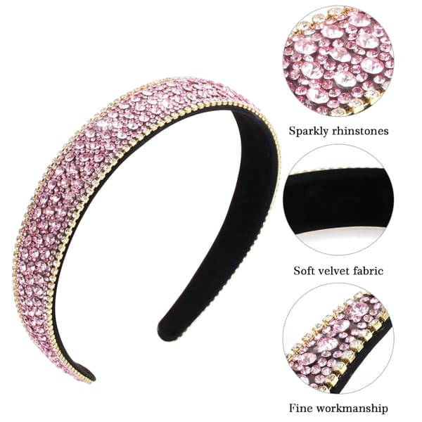 Pink Hårbånd med Rhinestones til Piger og Kvinder - Mode Hårbånd