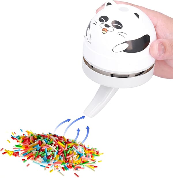 (Panda) Söt Djurdesign Slutbordsdammsugare, Mini USB Laddning