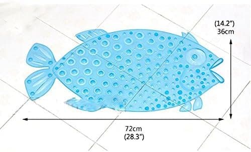 Badematte (Blå) Fiskeform Sklisikker Dusj