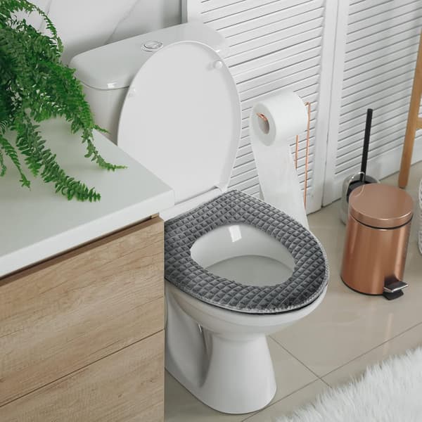 Toalettlock för badrum, 2-pack, med kudde