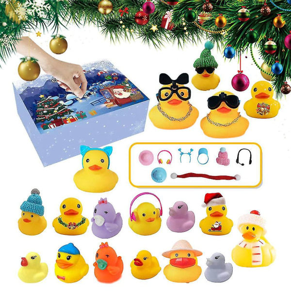 Christmas Rubber Duck Blind Box Ankomstkalender Jul Vi DXGHC