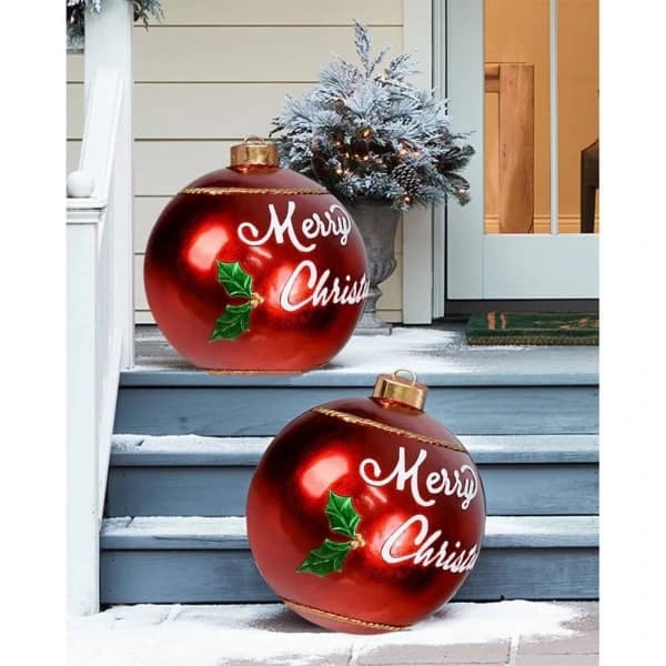 PVC Oppustelig Julekugle, Store Juletræskugler, Stor 60 cm,ta