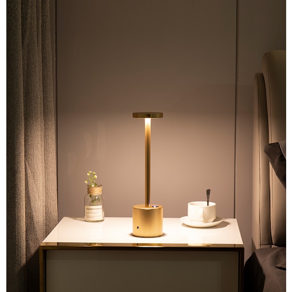Ledningsfri Bordlampe, Genopladeligt Batteri, 3 Lysstyrkeindstillinger