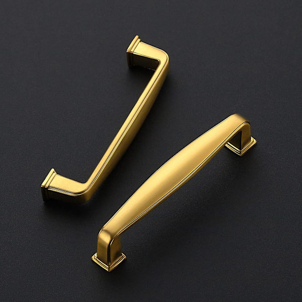 2 Pak 3-3/4\" Matte Guld Kabinets Skuffegreb Køkkenkabinet H