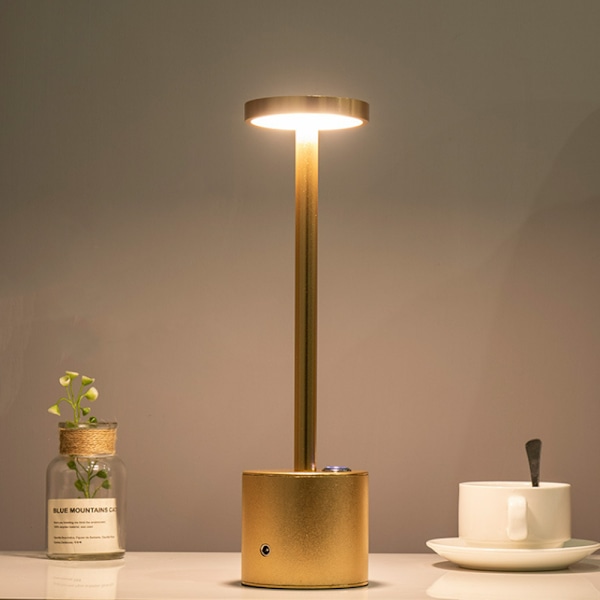 Ledningsfri Bordlampe, Genopladeligt Batteri, 3 Lysstyrkeindstillinger
