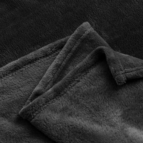 Fleece-peitto Kaksoiskoko Musta 59\"x78\" Heittopeitto Sovalle &